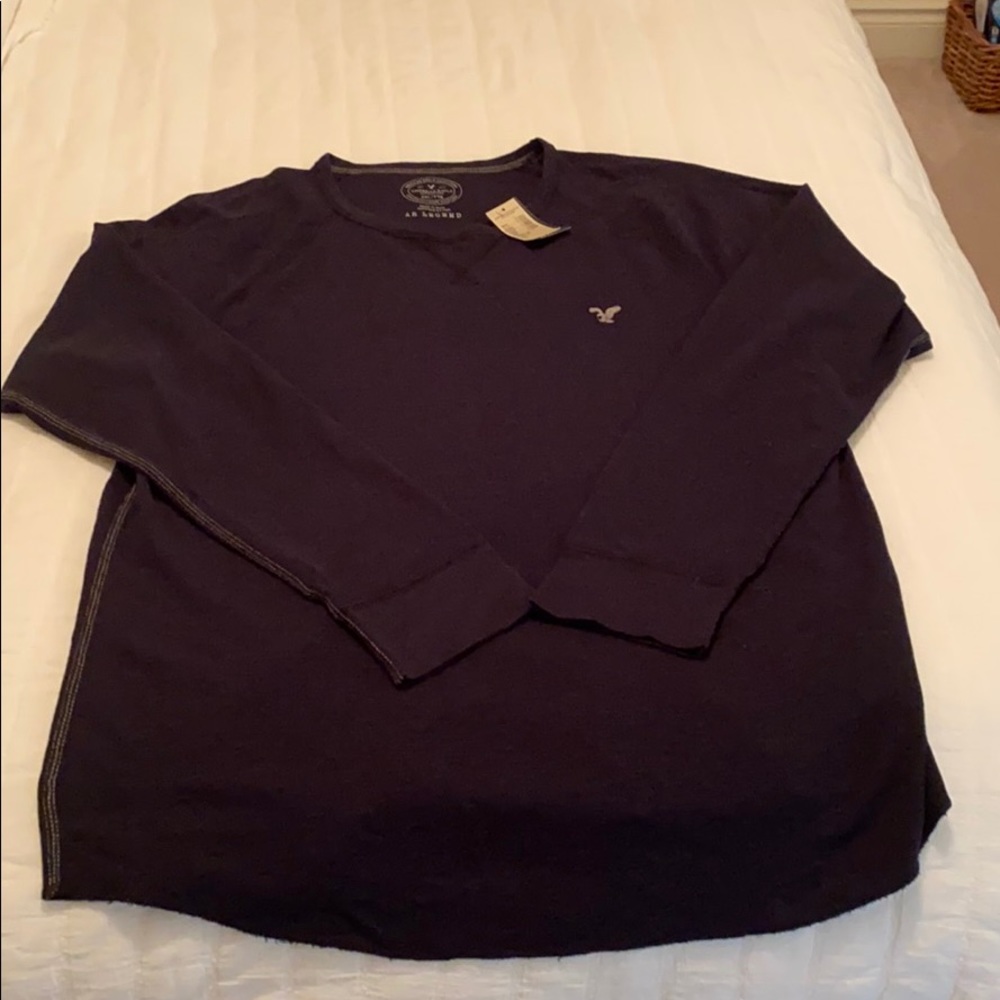 Brand new navy blue waffle shirt